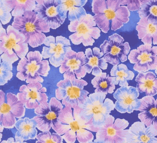 Delphinium by Janet Clare Auricula Florals fabric Agapanthus pattern half-yard increments