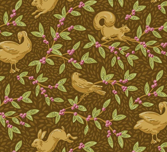 Rivermoore by Judy Jarvi fabric in Rivermoore Coffee pattern sold by half-yard increments