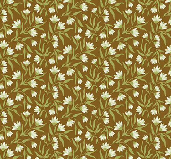 Rivermoore by Judy Jarvi Meadow Cocoa fabric A-10038-N sold in half-yard increments
