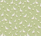 Little Ones by Makower UK Ducks Green fabric yardage close-up