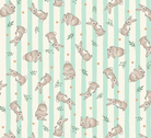 Little Ones by Makower UK Little Ones fabric with teal bunnies pattern by Makower UK for Andover