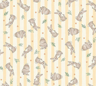Little Ones by Makower UK yellow bunny fabric pattern sold by half yard