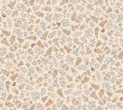 Little Ones by Makower UK Foliage Coral fabric MU-192-C sold in half yard increments