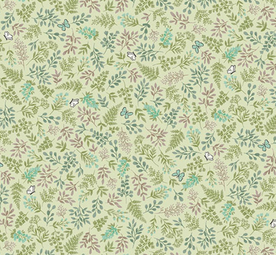 Little Ones by Makower UK Foliage Green fabric half-yard cut