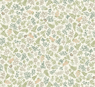 Little Ones by Makower UK Foliage Cream fabric by Andover in 1/2 yard increments