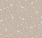 Little Ones by Makower UK Stars Grey fabric with star pattern sold in half-yard increments