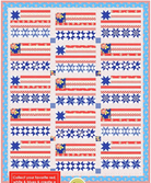 Stars & Stripes Forever Quilt Kit featuring Rosie by Fig Tree & Co with pattern and fabrics for 58x71 inch quilt top and binding