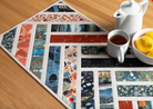 Log Jam Runner Quilt-As-You-Go Batting Kit pre-order with fusible printed batting and video tutorial for 16x43 inch table runner