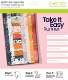 Log Jam Runner Quilt-As-You-Go Batting Kit with printed pattern and fusible batting for quick quilt finishing