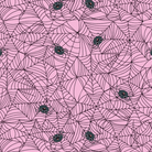 Spunky Spidey Pink Halloween fabric with playful ghosts and witches by Jill & Rani for Poppie Cotton