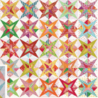 Shooting Star Tempter Quilt Kit with Bonbon Jar fabrics by Jen Kingwell for Moda Fabrics, 60x60 inches pre-order