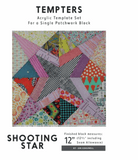Shooting Star Tempter Templates acrylic set for 12-inch patchwork block by Jen Kingwell Designs