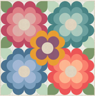Posey Patch Quilt Kit featuring Tranquility fabric by Sarah Thomas, 72x72.5 inches, pre-order shooting star quilter kit