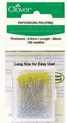 Clover Patchwork Pins 0.4mm 1.5 inch heat resistant glass head pins 100 count