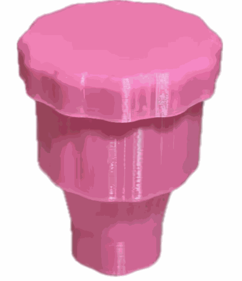 Pink tall magnetic pin cup for sewing pins with strong magnet and removable case