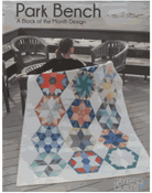 Park Bench Block of the Month quilt pattern booklet by Julie Herman featuring 8 unique blocks without Y seams