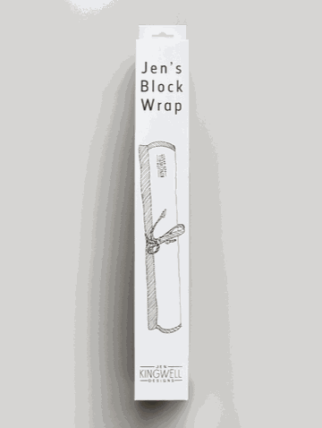 Jen's Block Wrap portable design wall for 14-inch quilt blocks with felt surface