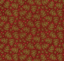 Northern Christmas whimsical red trees fabric design by Teresa Kogut featuring folk art holiday motifs
