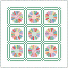 Blissful Quilt Kit featuring Traditional 30’s fabric by Lindsay Wilkes, 66x66 inch quilt top and binding materials