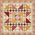 Pre-order Secret Stash in Amber Quilt Kit with fabrics and pattern by Laundry Basket Quilts, 84x96.5 inches