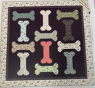 Bone-ified Quilt Kit featuring Pooch design by Makower UK, 63x63 inches quilt top fabric kit for pre-order