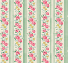 Cath Kidston Signature Collection green stripe fabric by Riley Blake Designs sold in half-yard increments