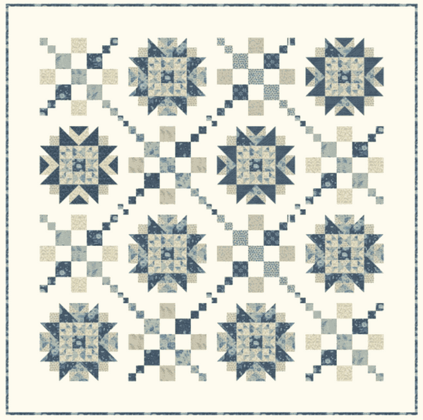 Tissu jacquard triangle bleu marine ecru | Tissu fil & compagnie Tissu jacquard triangle bleu marine ecru | Tissu fil & compagnie