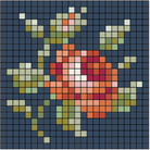 Garden Rose Embroidery Pillow Kit 24.5 inch square with peacock colorway from Tilda Basics Collection