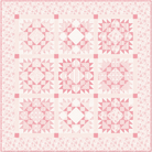 Rose Berry Quilt Kit featuring Sweet Pink fabric bundle and pattern by My Mind's Eye for a 68x68 inch quilt