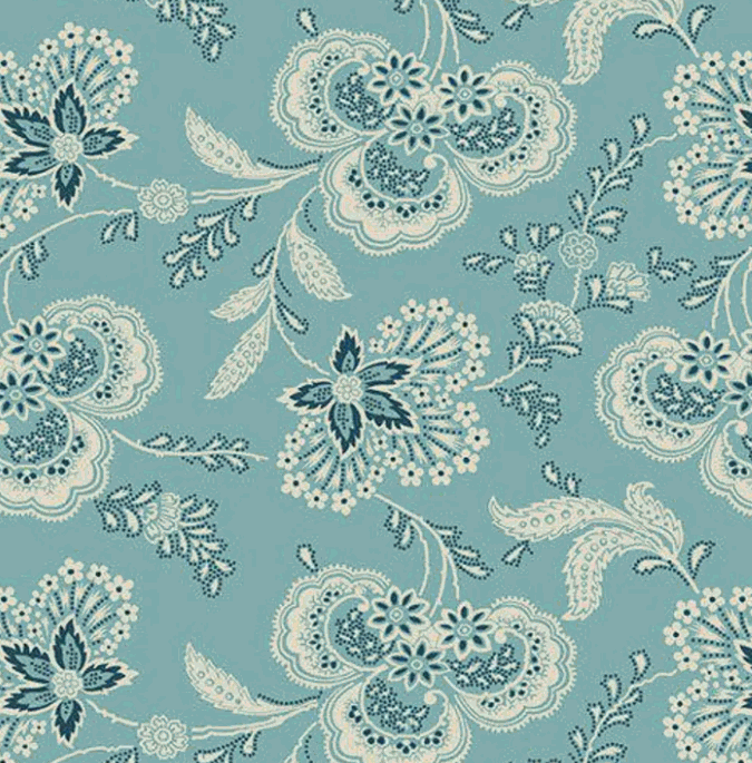 American Beauty Quilt Backing kit with Sand Floral and Blue Paisley 108" wideback fabric options for 90" x 90" quilts