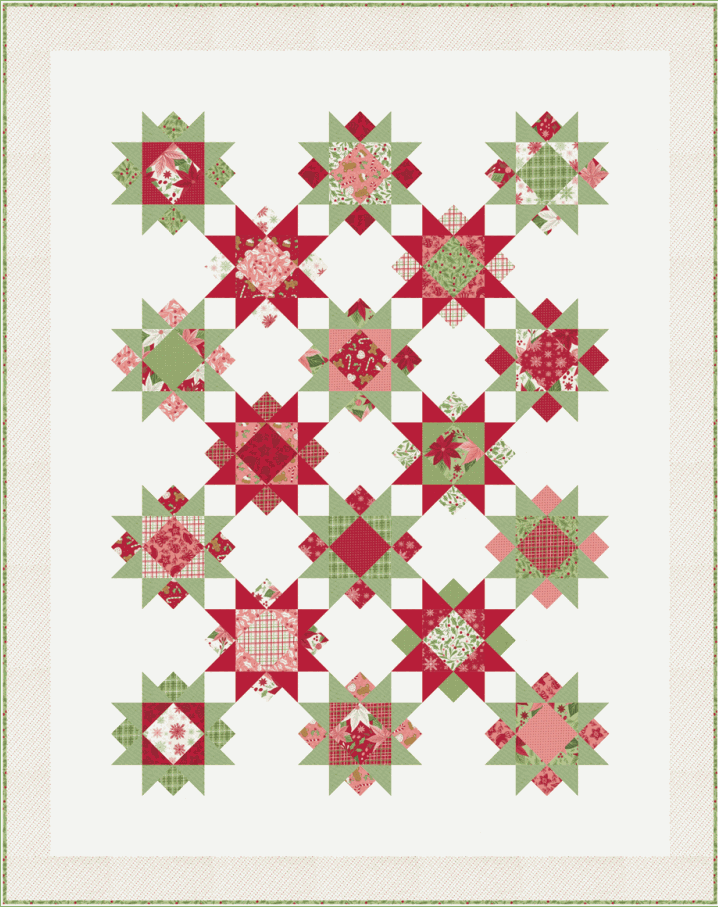 Finishing Kit for Moda Collectors Series Merrily on High quilt fabrics and binding pieces