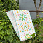 Seasonal Stitchy Stars Spring table runner kit with fabric for 16.5 x 79.5 inch top and binding by It's Sew Emma
