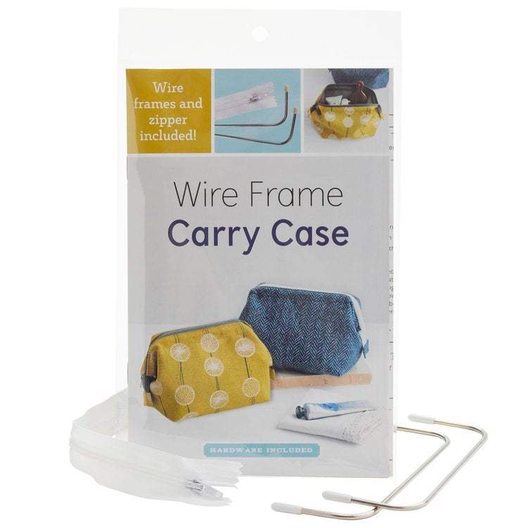 Wire Frame Carry Case kit with wire frames and zipper for making zippered pouches for cosmetics and toiletries.