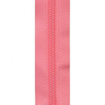 14" trimmable zipper in pink frosting color for customizable sewing projects