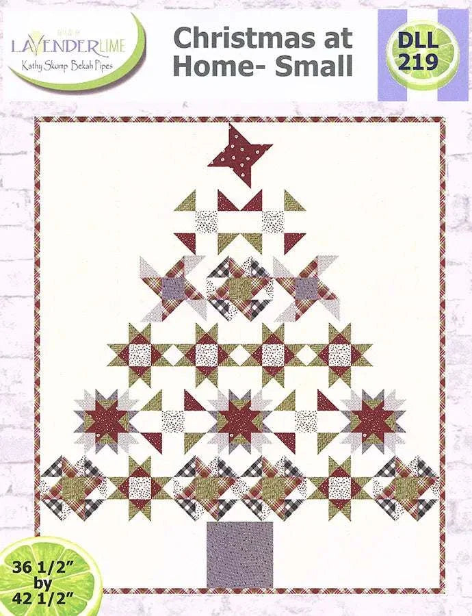 Christmas at Home Quilt Pattern by Lavender Lime Designs, 36.5x42.5 inches printed pattern