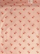 3 yard backing fabric with red floral and polka dot pattern for quilt backings