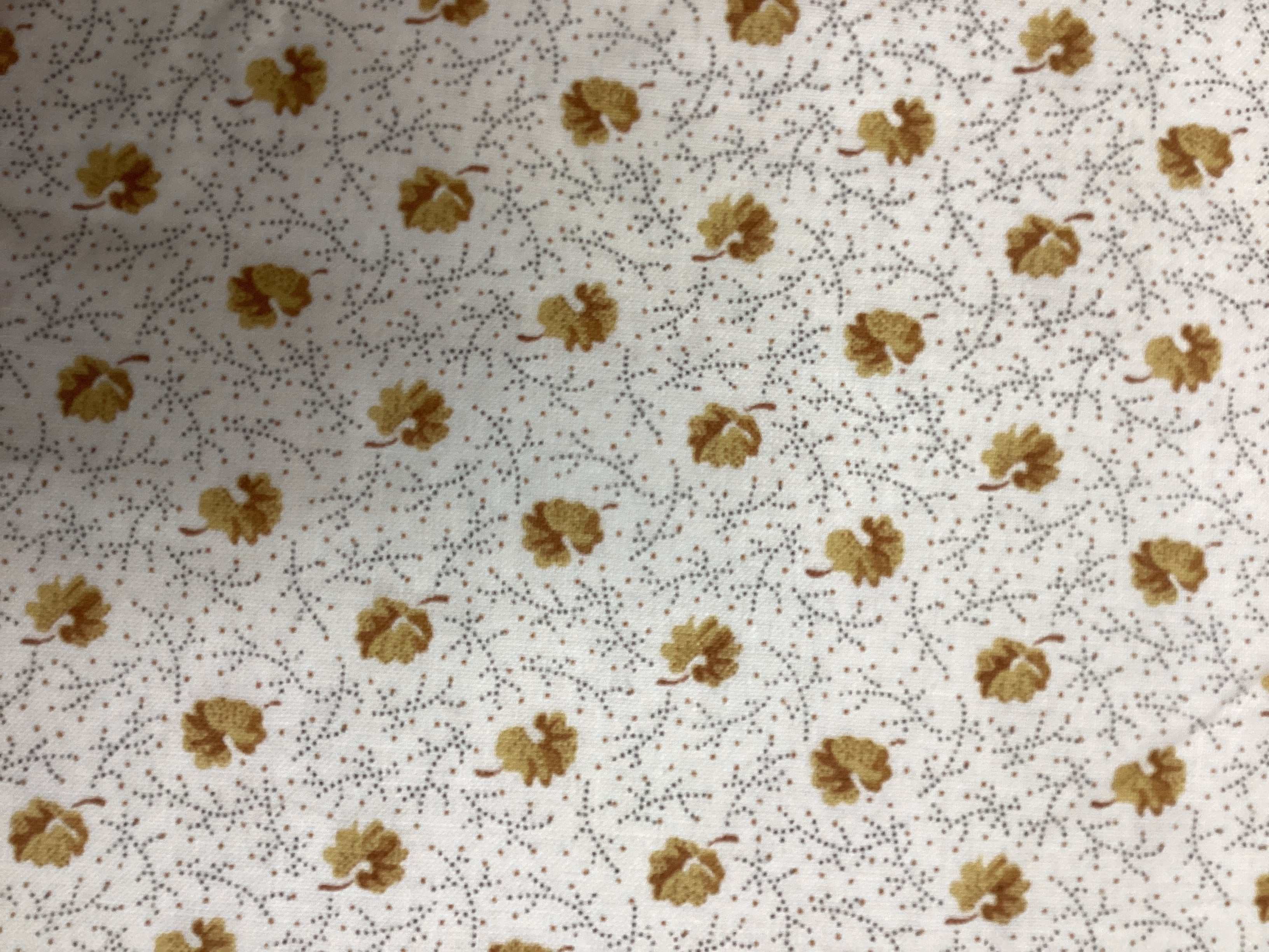 4 Yard Backing fabric with small brown floral pattern for quilt backings