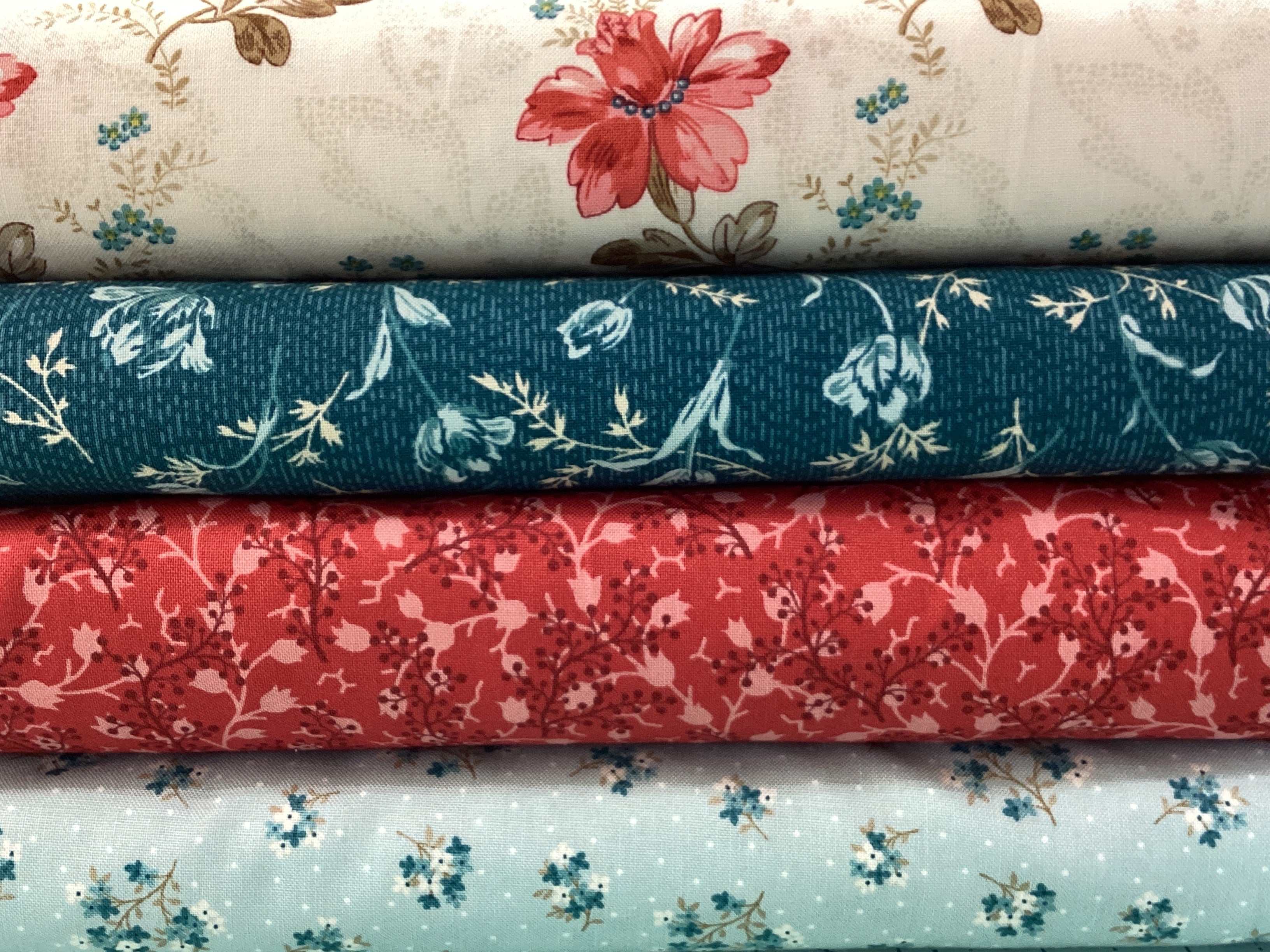 4 Yard Quilt Bundle fabric pieces for Bella Rose Quilts with enough material for double-fold binding