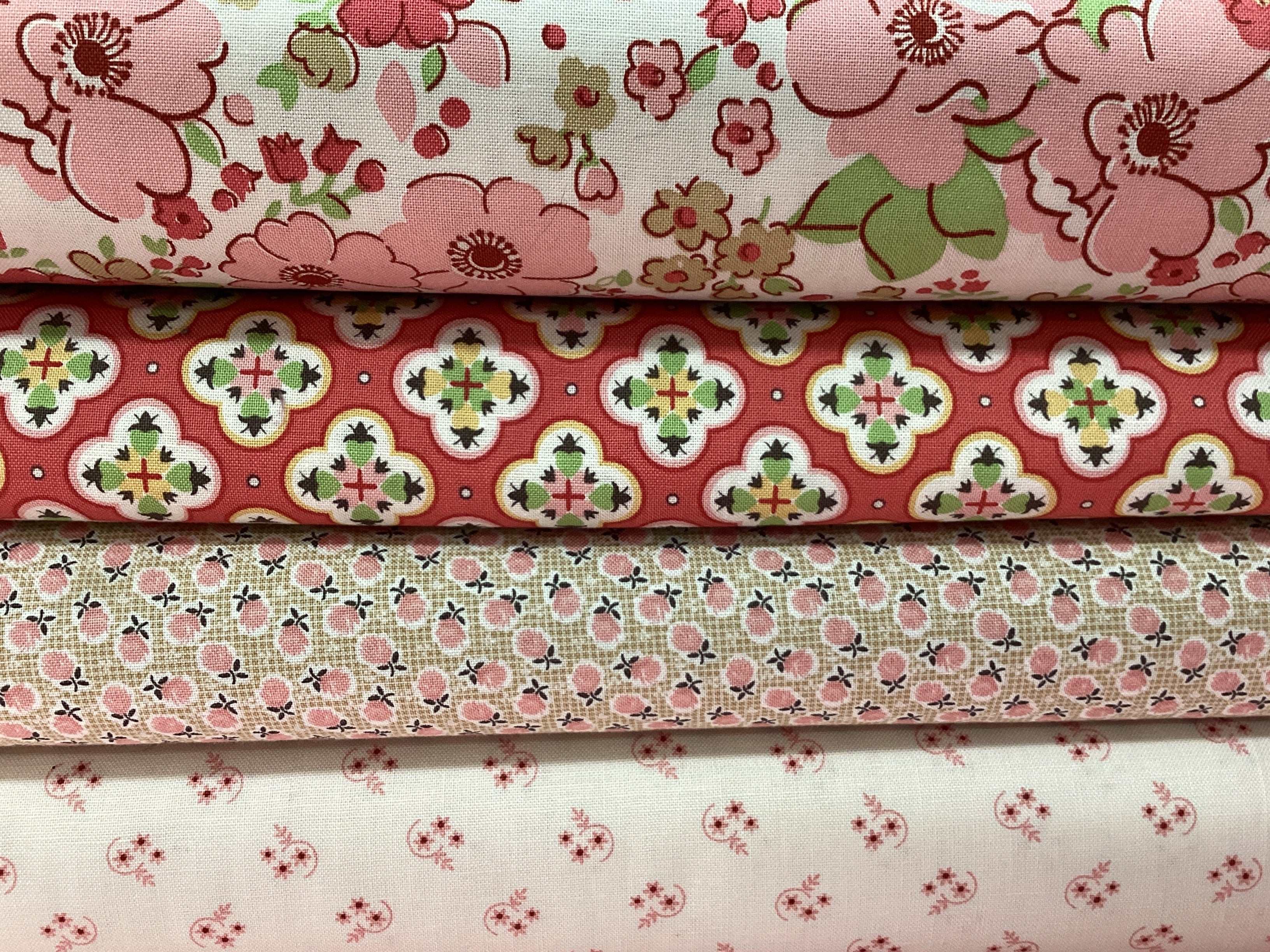 4 Yard Quilt Bundle fabric bundle with Bella Rose Quilts design for double-fold binding