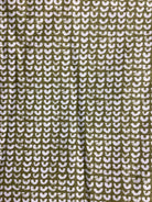 4 Yard Backing fabric with white geometric pattern on olive green for quilt backings
