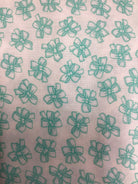 4 1/2 yard backing fabric with teal floral pattern for quilting