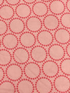 4 Yard Backing pink fabric with red dotted circle quilting pattern