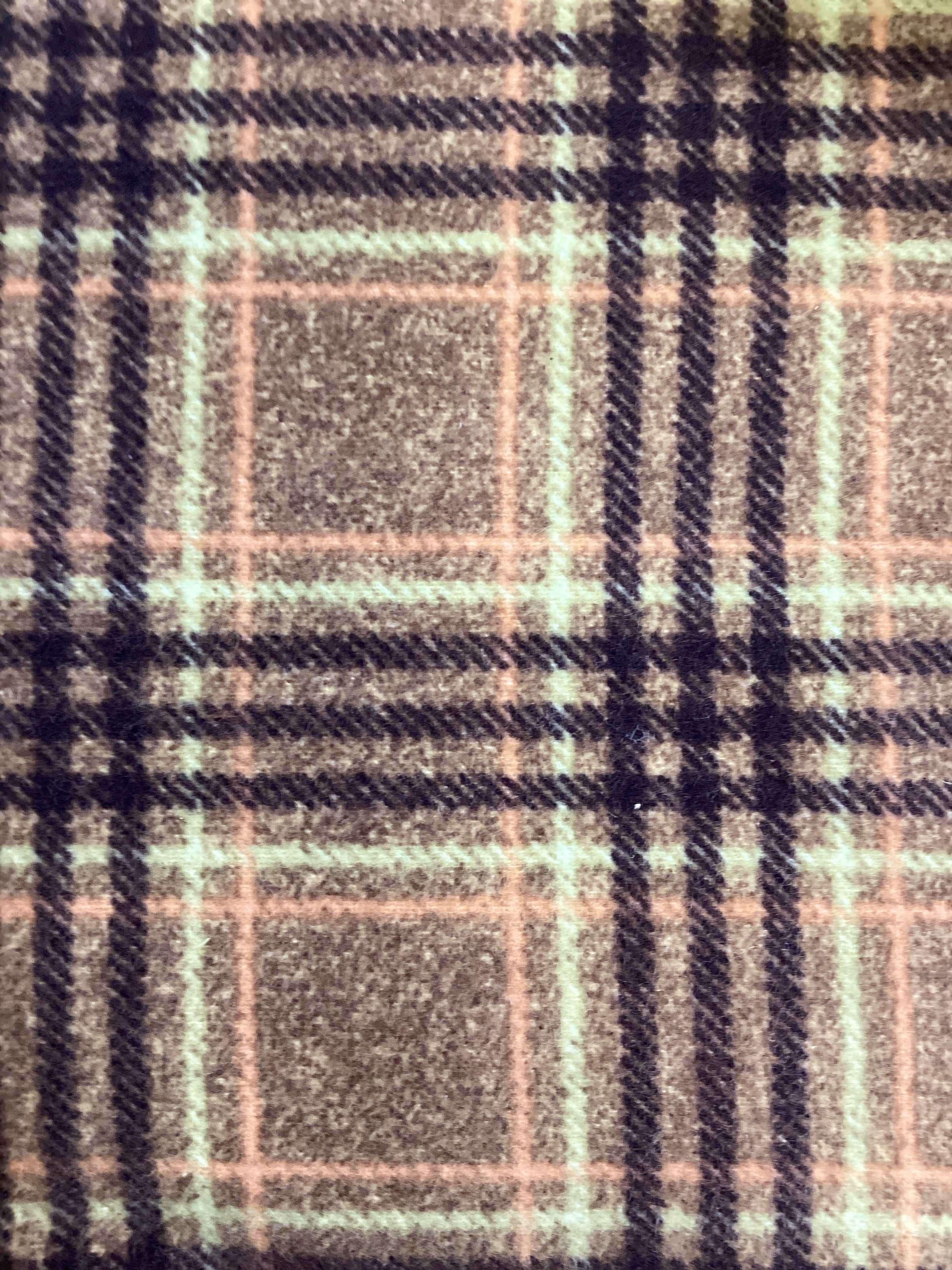 3 7/8 Yard Backing plaid fabric for quilt backing in soft pastel colors
