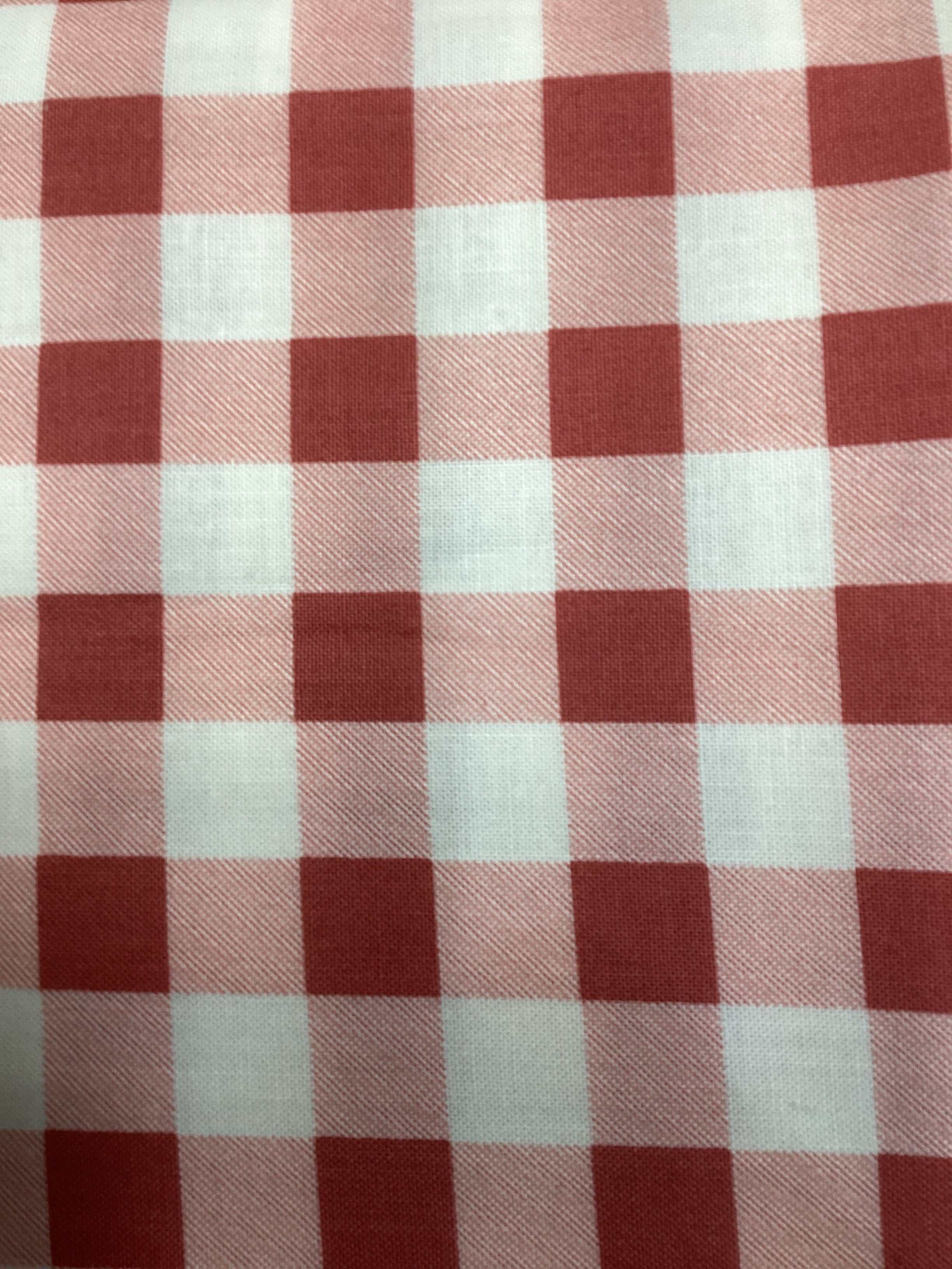 3 Yard Backing red and white checkered quilt fabric