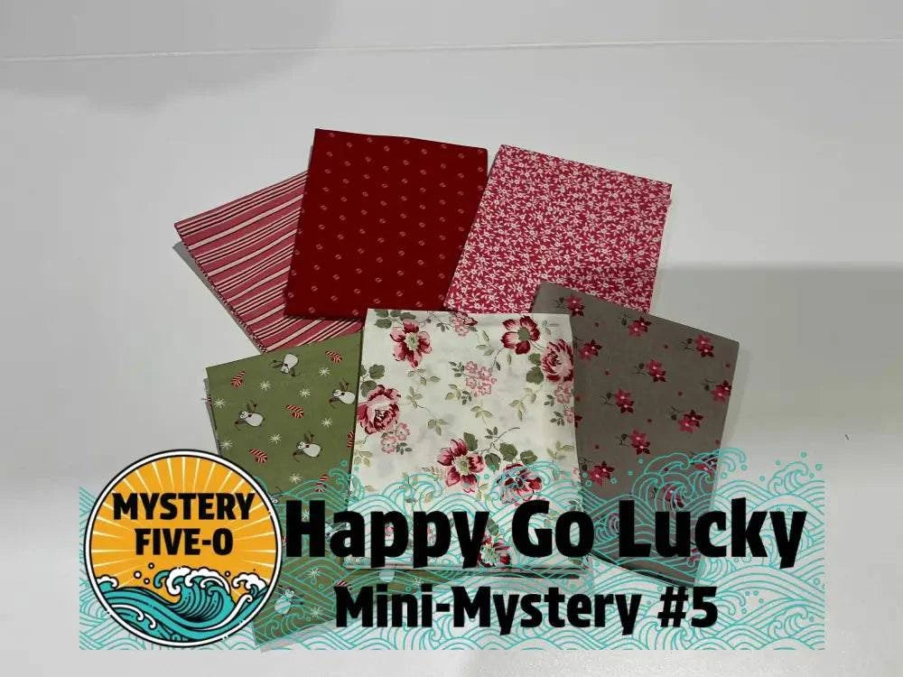 M50 Happy Go Lucky quarter-yard fabric bundle with vibrant patterns