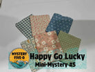 M50 Happy Go Lucky quarter-yard fabric bundle curated by Bella Rose Quilts for mini mystery quilt project