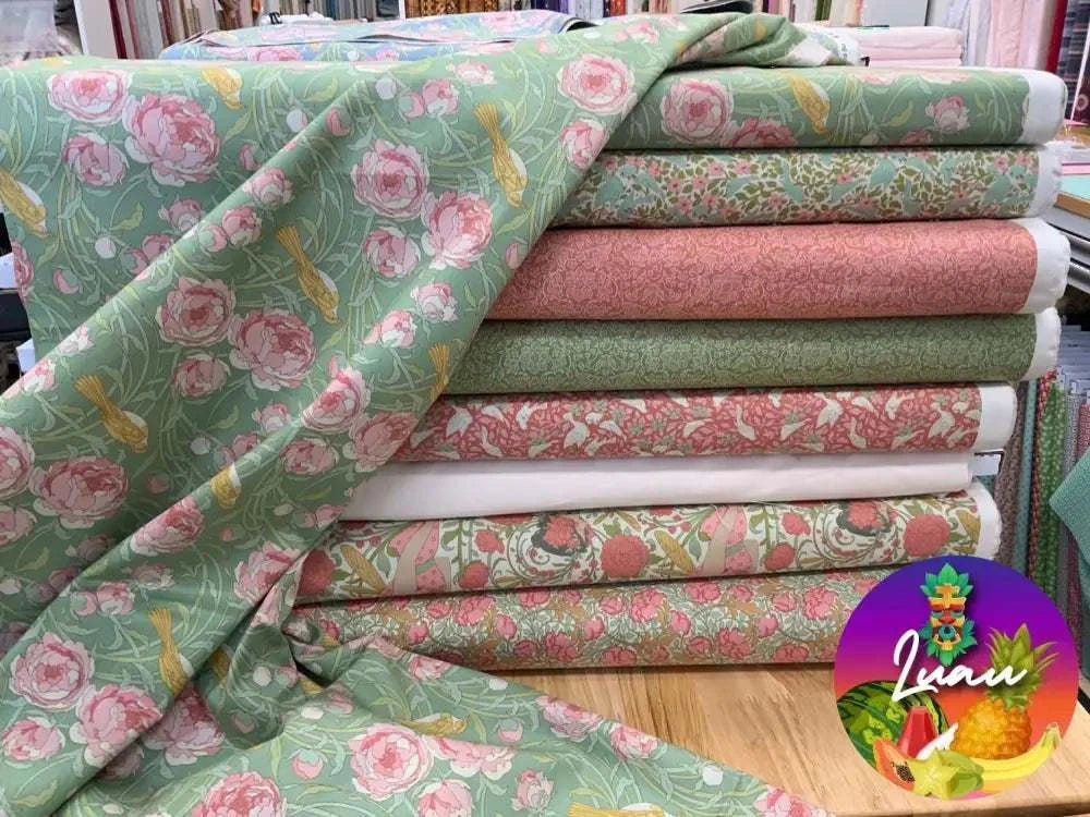 M50 Luau Kit 14 TILDA green coral M50-LUAU-013 Curated by Bella Rose Quilts Kit