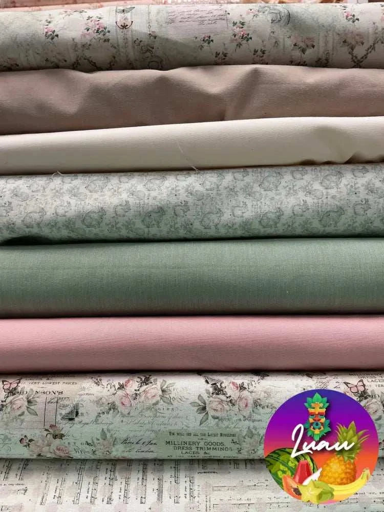 M50 Luau Kit quilt fabric bundle with front, binding, and backing options curated by Bella Rose Quilts