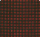 Northern Christmas Buffalo Check red fabric by Teresa Kogut with cozy woodland holiday design