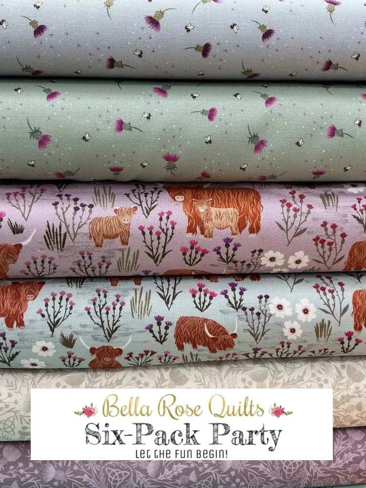 Six-Pack Party Bundle six half-yard fabric cuts for quilting projects